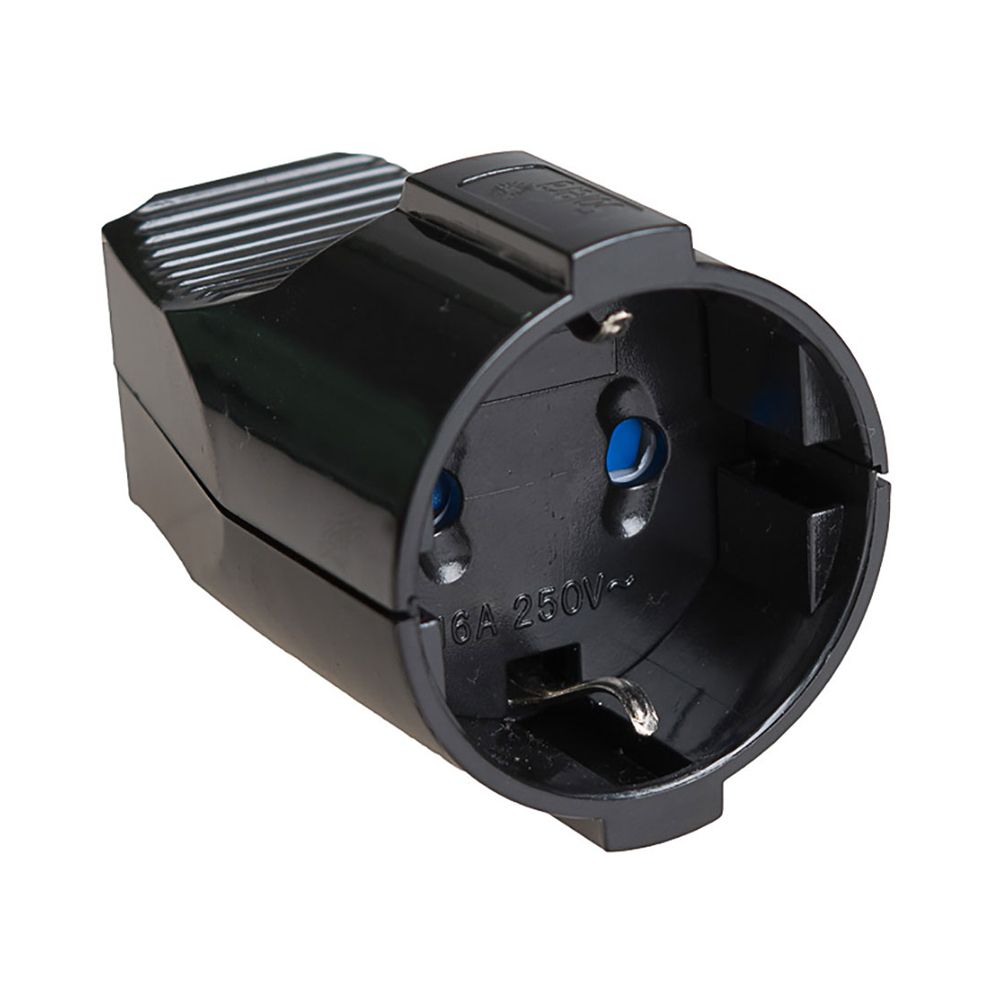 Tomada aérea t/tl 16A 250V IP20 preto. solera 5019N