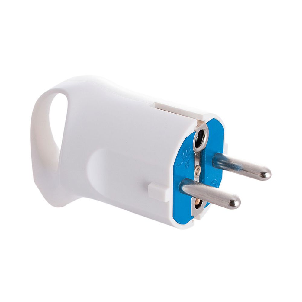 Ficha tipo F 4,8mm 16A 250V T/TL branca. com anel para facilitar a extração. solera 6566A