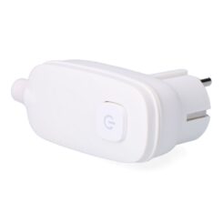 Plugue com T/T (schuko) + interruptor de LUZ 16 a 250 V, branco, 95 x 40 x 70 mm (embalado em película)