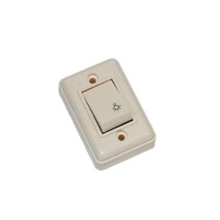 Botão de superfície 6 a 250 V branco marfim (embalado em película)