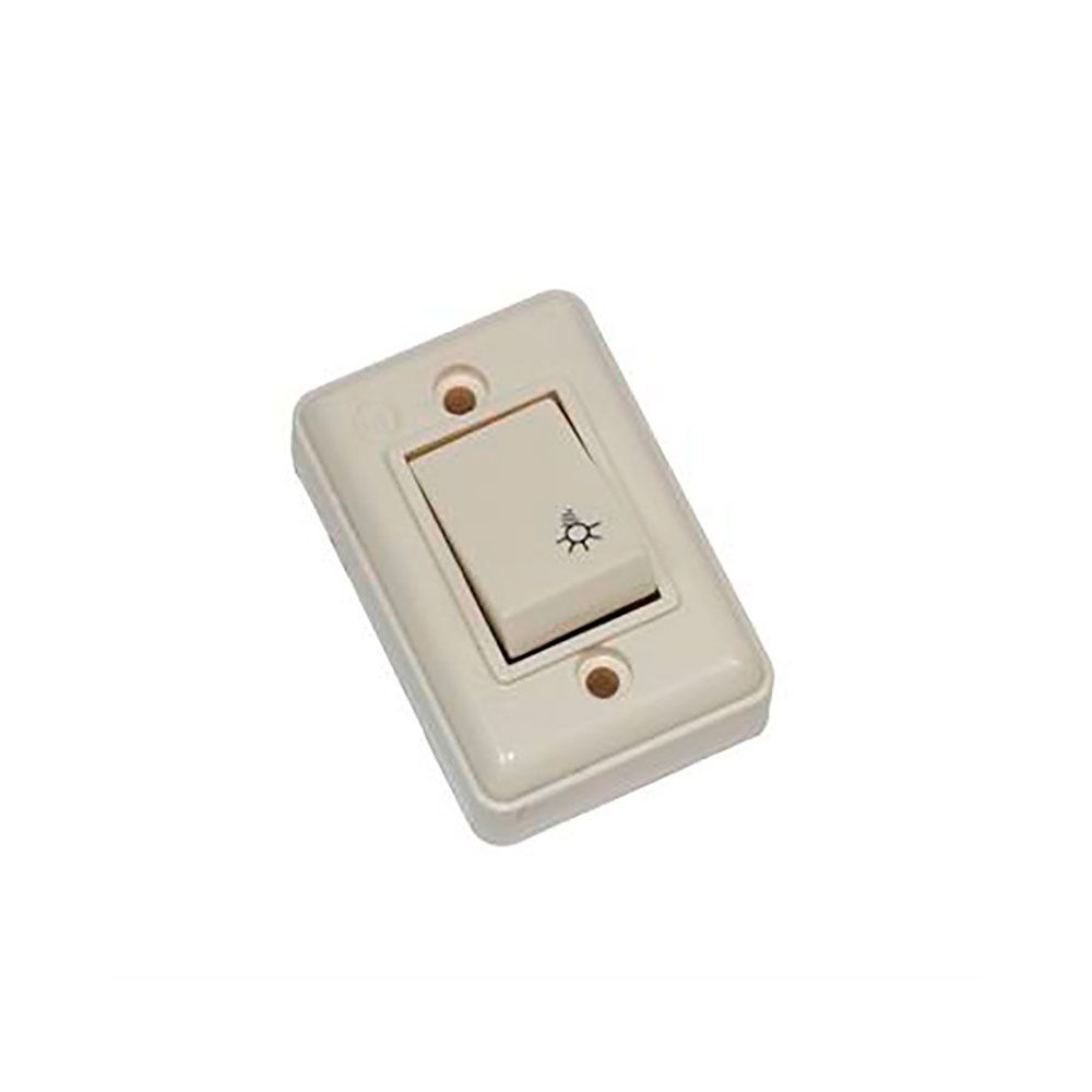 Botão de superfície 6 a 250 V branco marfim (embalado em película)