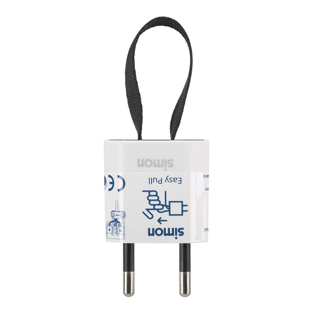Clavija 2p+tt schuko salida frontal y lateral 10 a 250 v~ facil extracción blanca - Image 5