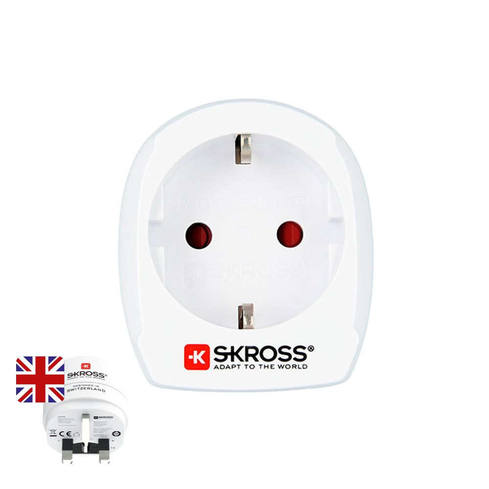 Adaptador europeu para Reino Unido skross 1500230-e