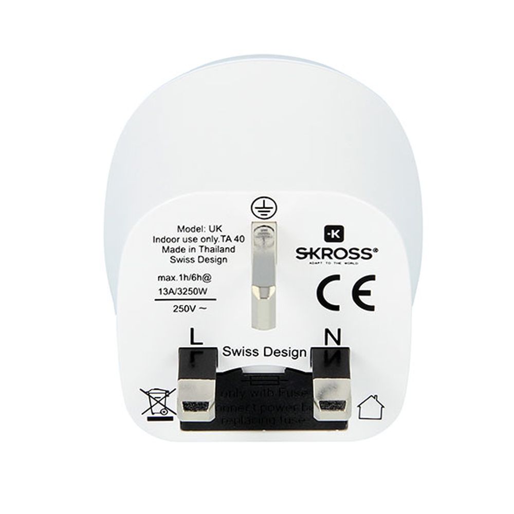 Adaptador europeu para Reino Unido skross 1500230-e - Image 3