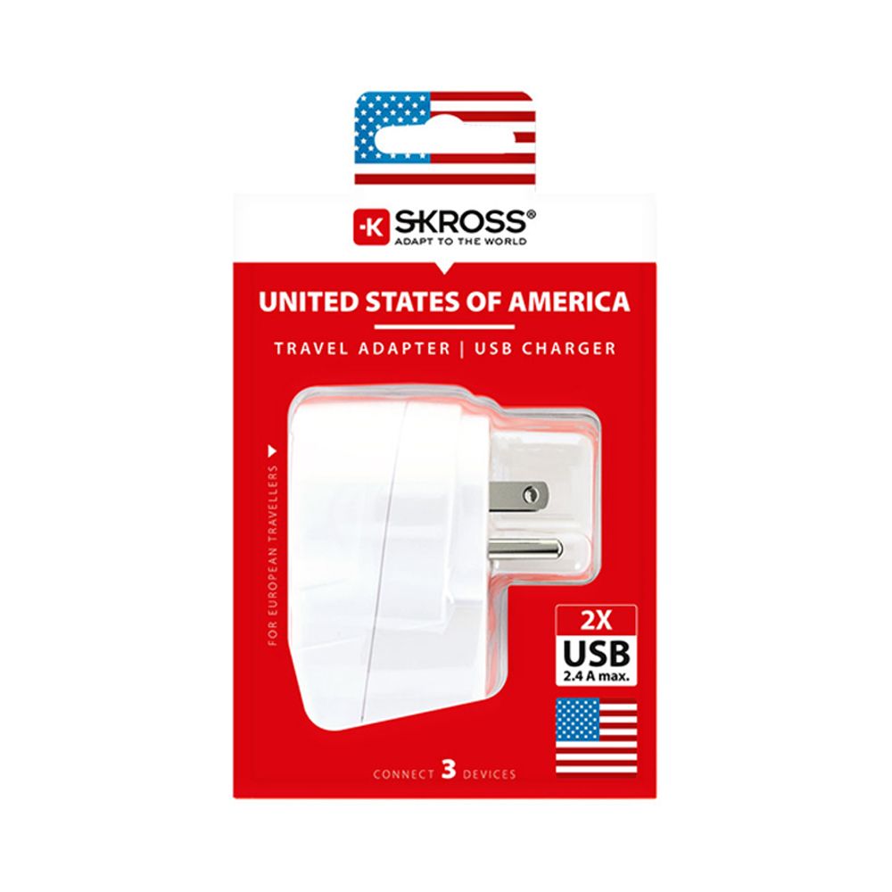 Adaptador europeo a estados unidos USB skross 1500281 - Image 4