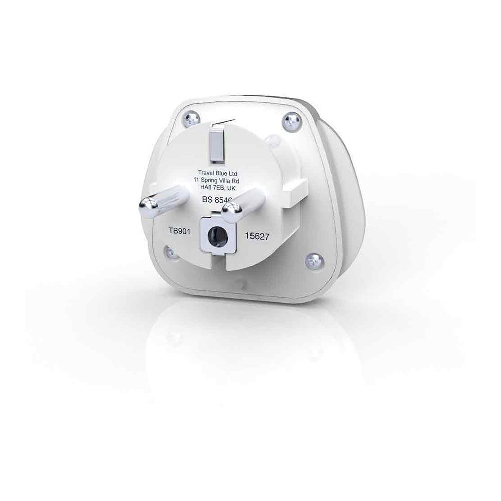 Adaptador múltiplo de entrada mundial para tomada europeia, TB-901, travel blue - Image 3