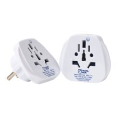 Conjunto de 2 adaptadores de entrada múltipla de todo o mundo para tomada europeia, TB-902, travel blue