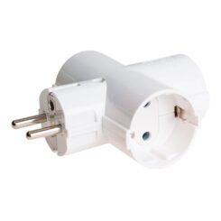 Adaptador schuko triplo 2P+T 16A 250V~ branco