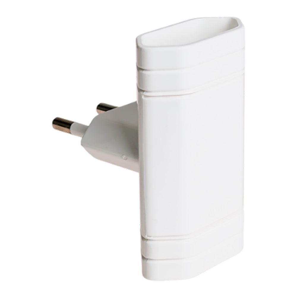 Adaptador duplo 2P+T 10A 250 v~ branco