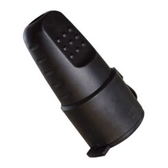 Base bipolar schuko preta com tampa e obturador 16 a 250 V (embalada em película retrátil)