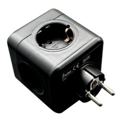 Ficha modular 5 tomadas schuko 2P+T 16 a 3680 W 250 v~ preto compatível com REF 40292, 40293