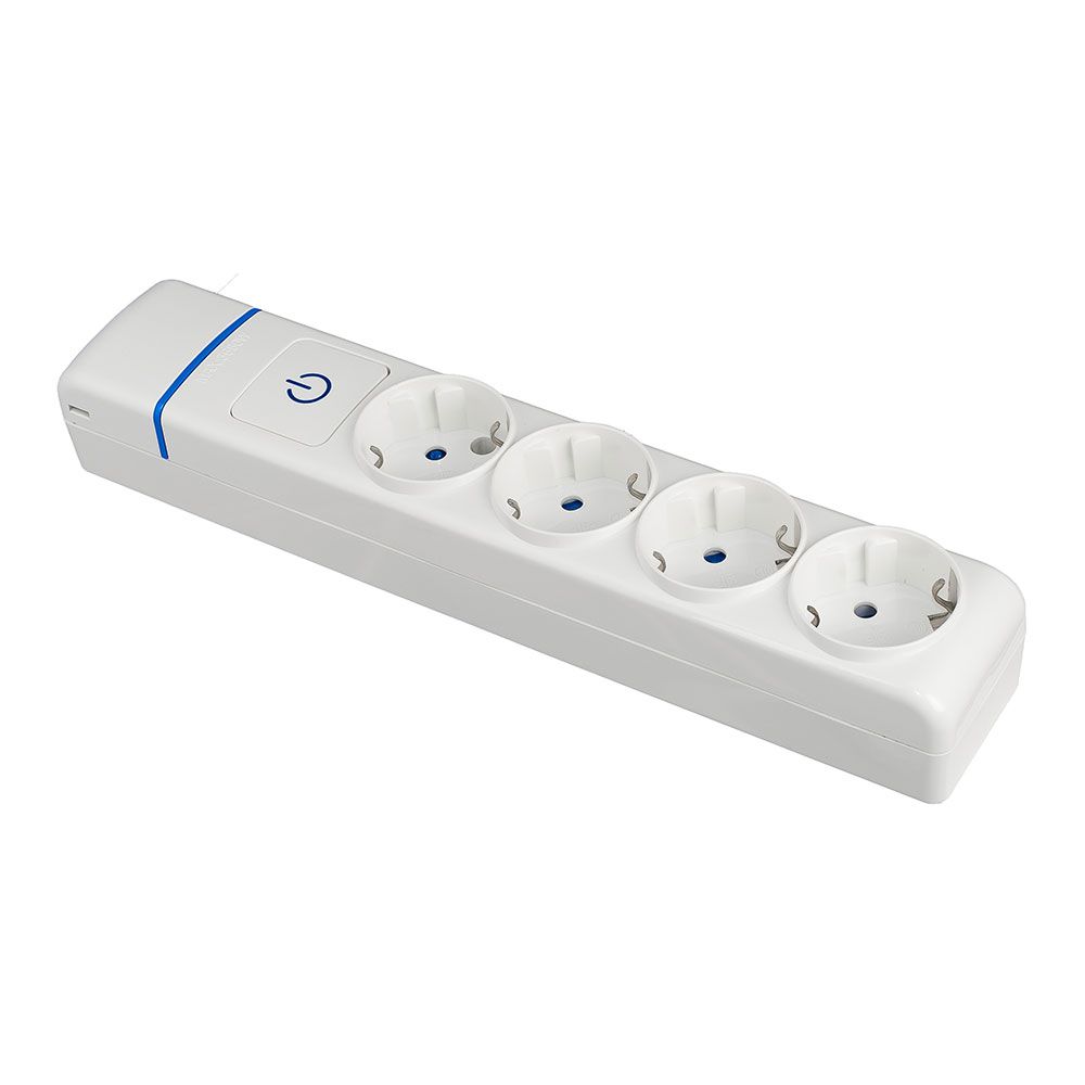 Base múltipla com 4 tomadas 2p+e, 16 a 250 v, sem cabo, com interruptor