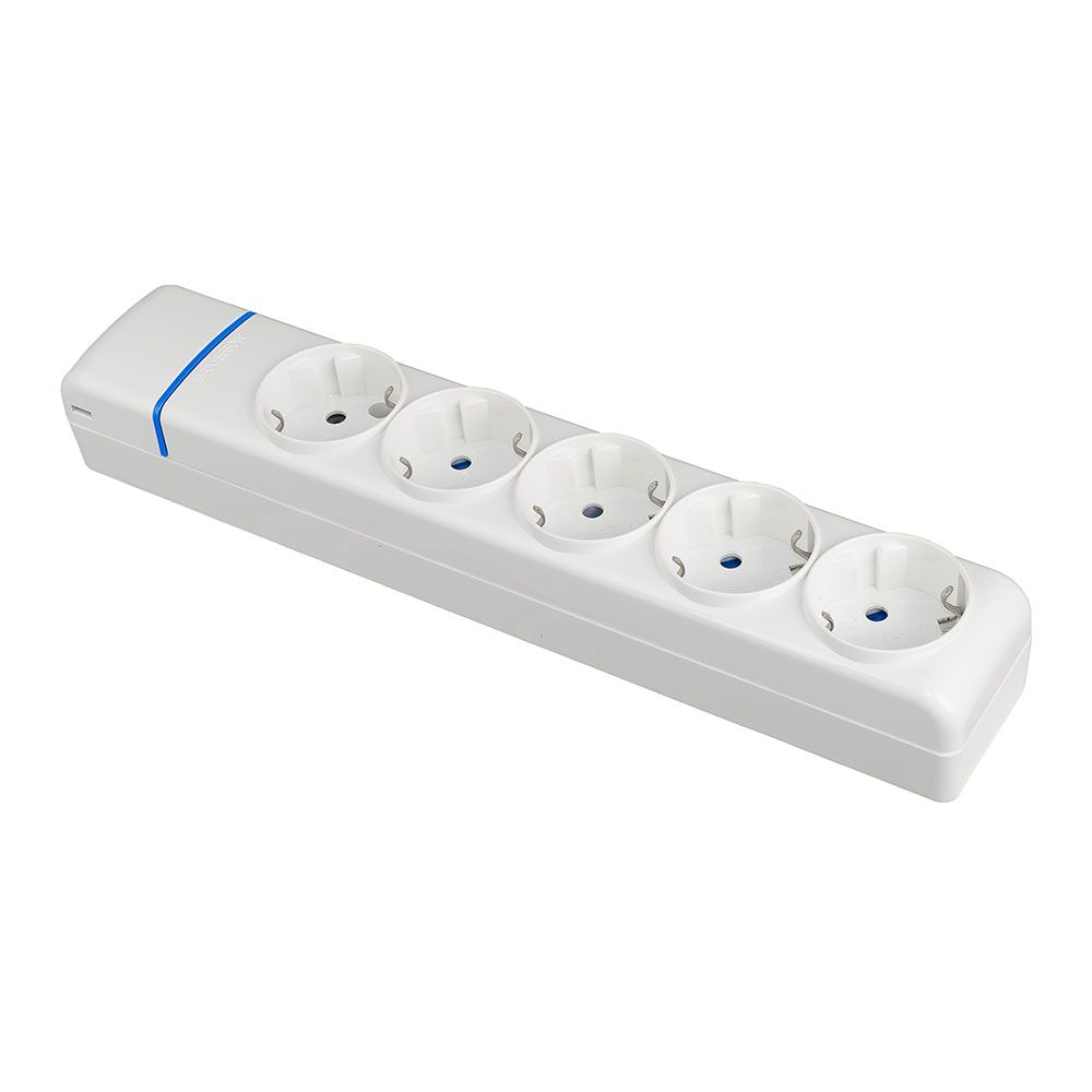 Base múltipla com 5 tomadas 2p+e, 16 a 250 v, sem cabo