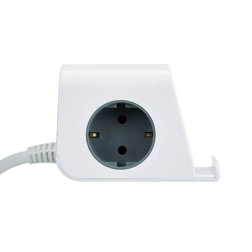 Base combiflat 2 tomadas schuko 16 A 250 V~ + 2 USB A + 2 USB C + carregamento sem fios, com suporte e fixação, branca - Image 3