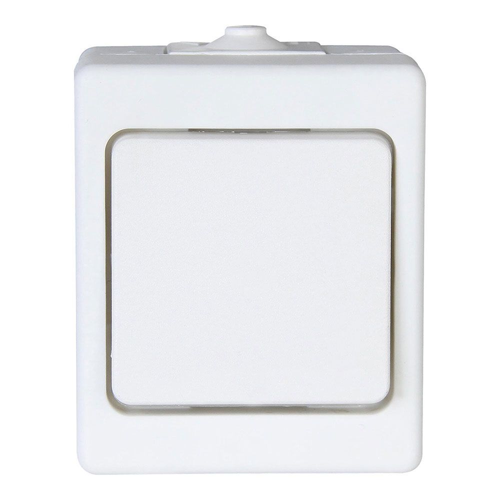 Interruptor comutador de superfície 10AX 250V~, branco