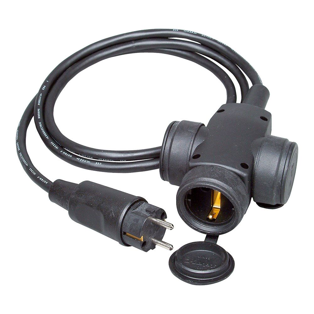 Prolongador aéreo bipolar triplo H07RN-F 3G1,5mm² com ficha, 1,5M. kopp