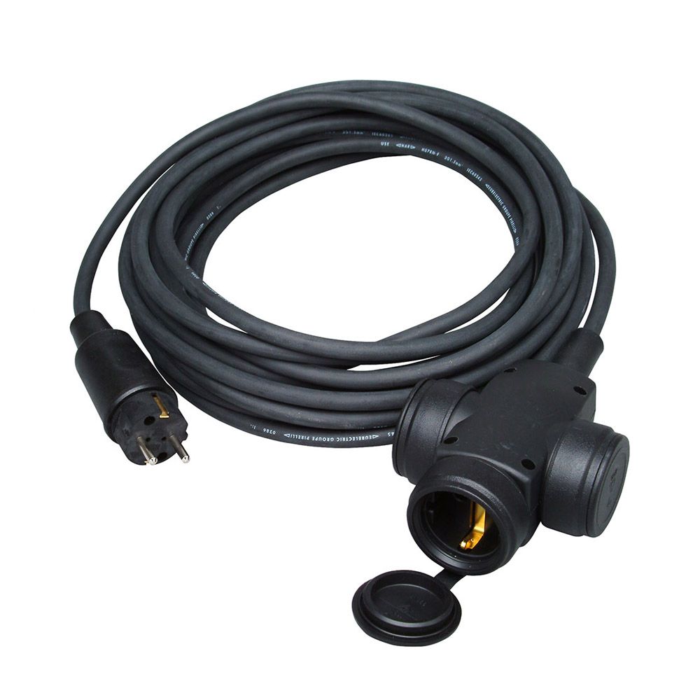 Prolongador aéreo bipolar H07RN-F 3G1.5mm² com ficha, 10m. kopp