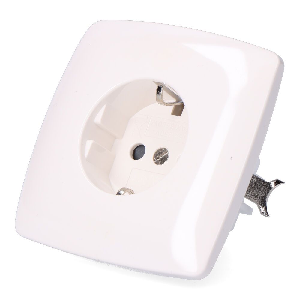 Flush flush t/t base schuko tipo 10/16 a 250 V, branco (embalado em película)