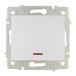 Interruptor/comutador luminoso 10AX 250V série europa solera ERP02ILQC