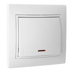 Interruptor/comutador luminoso 10AX 250V série europa solera ERP02ILU