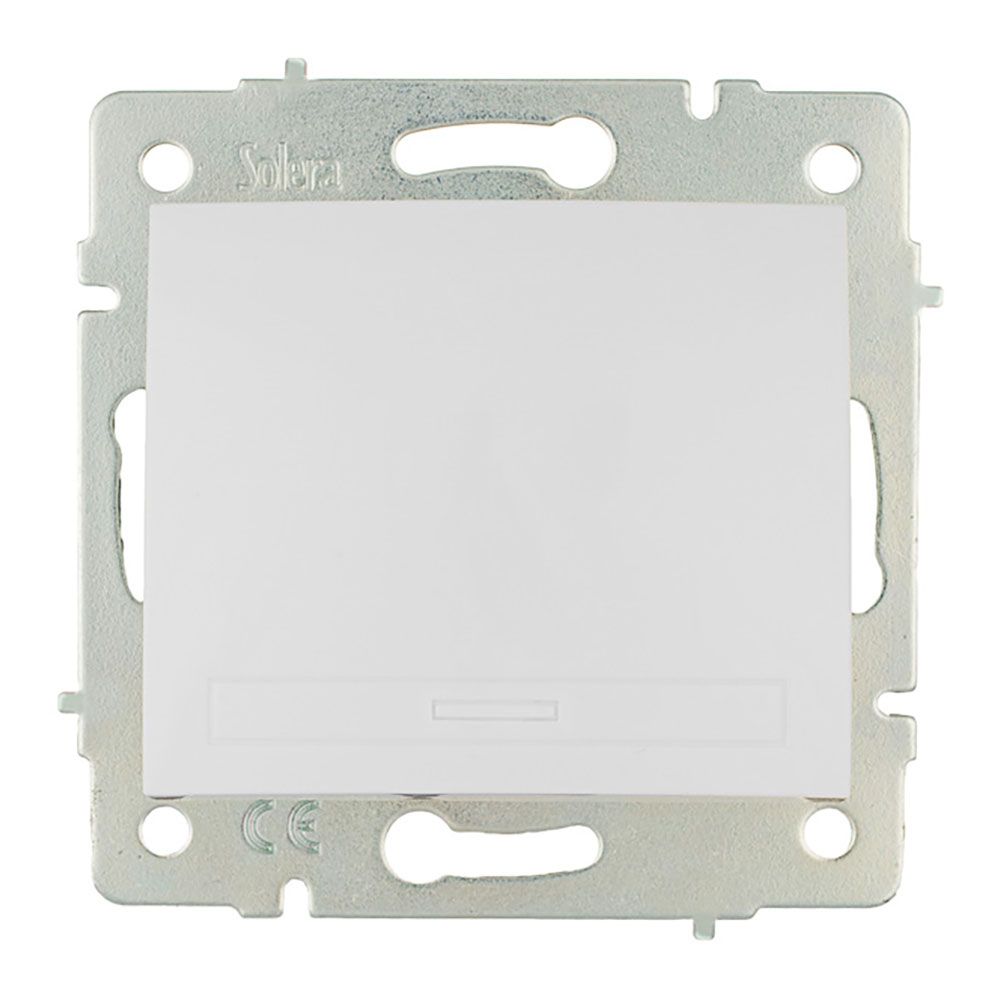 Interruptor/comutador 10AX 250V 83x81mm série europa solera ERP02QC