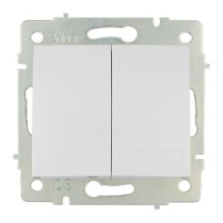 Interruptor/comutador duplo 10AX 250V série europa solera ERP12QC