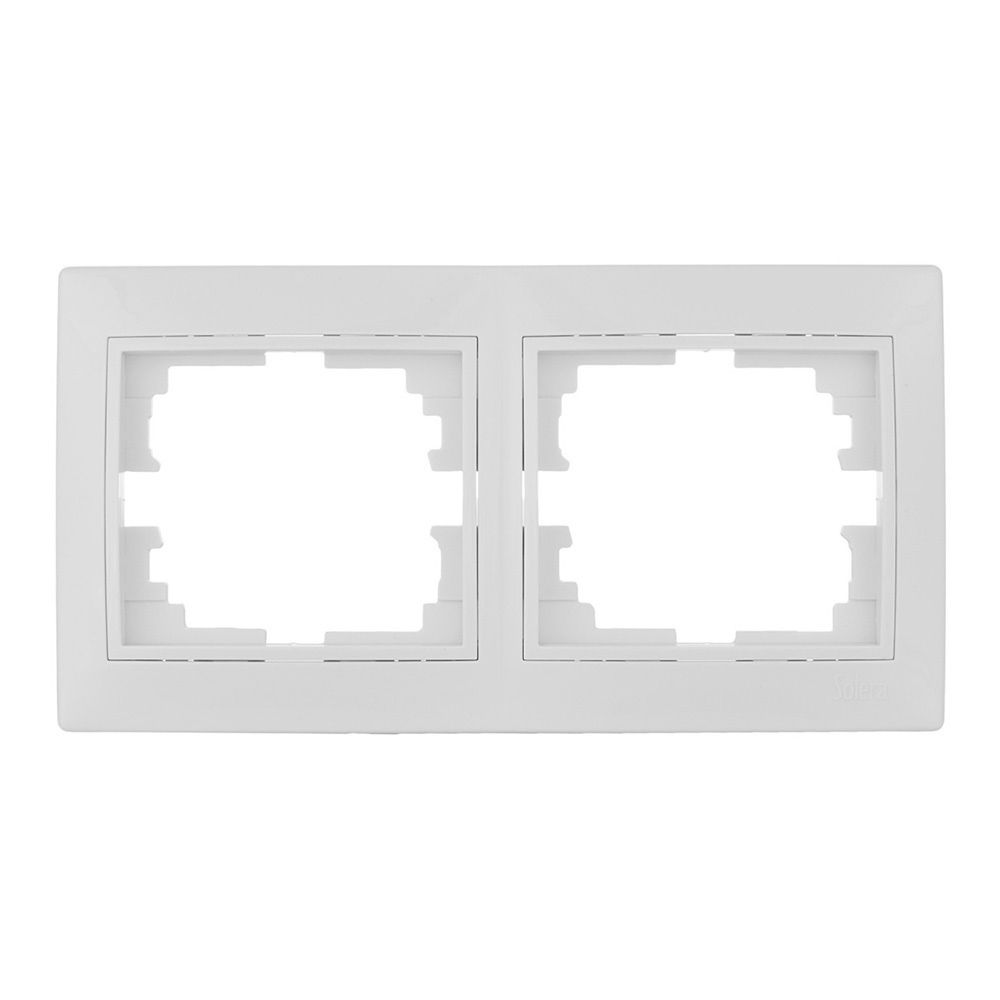 Espelho horizontal duplo branco 154x81x10mm série europa solera ERP72U