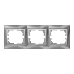 Espelho horizontal triplo prateado 225x81x10mm série europa solera ERP73AU