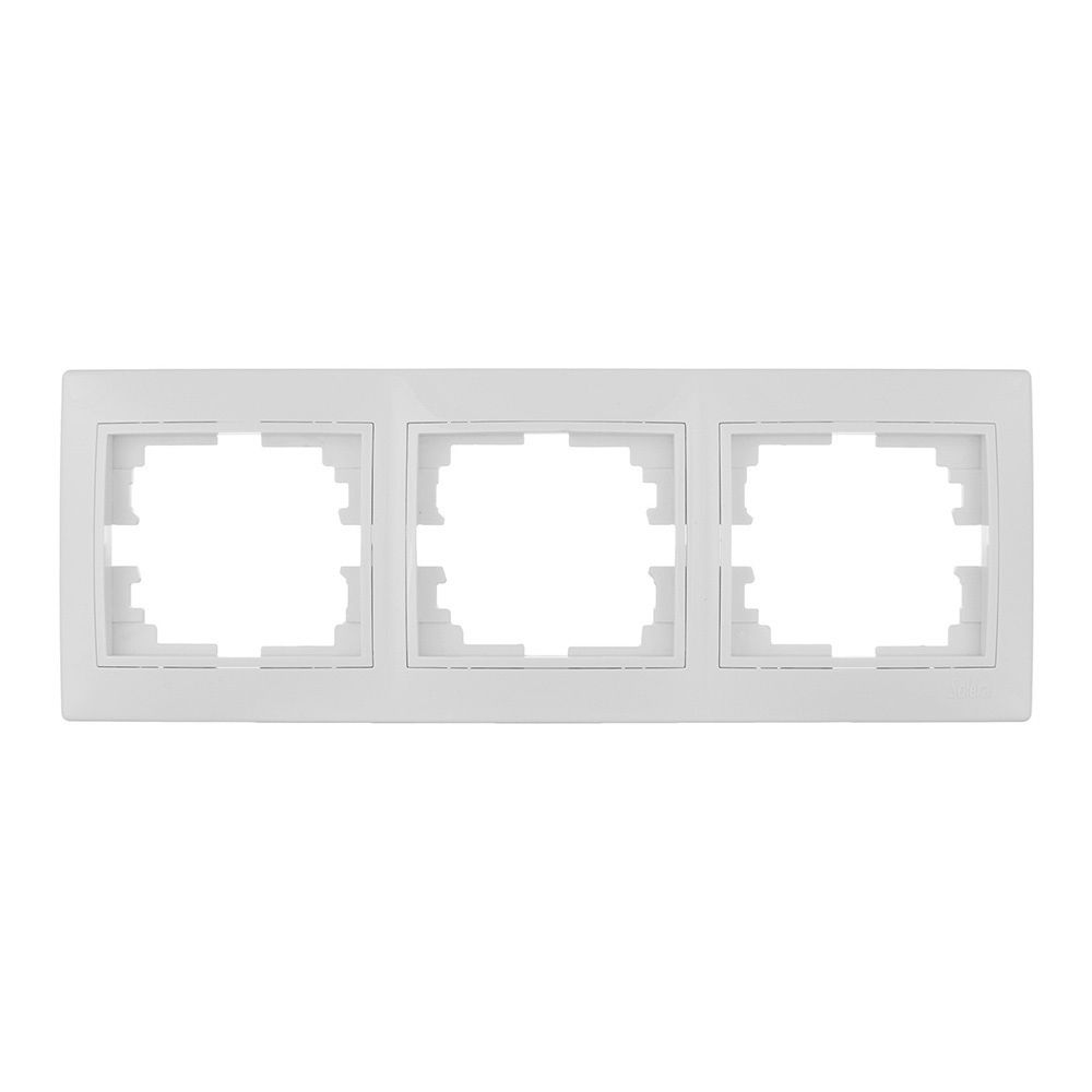 Espelho horizontal triplo branco 225x81x10mm série europa solera ERP73U