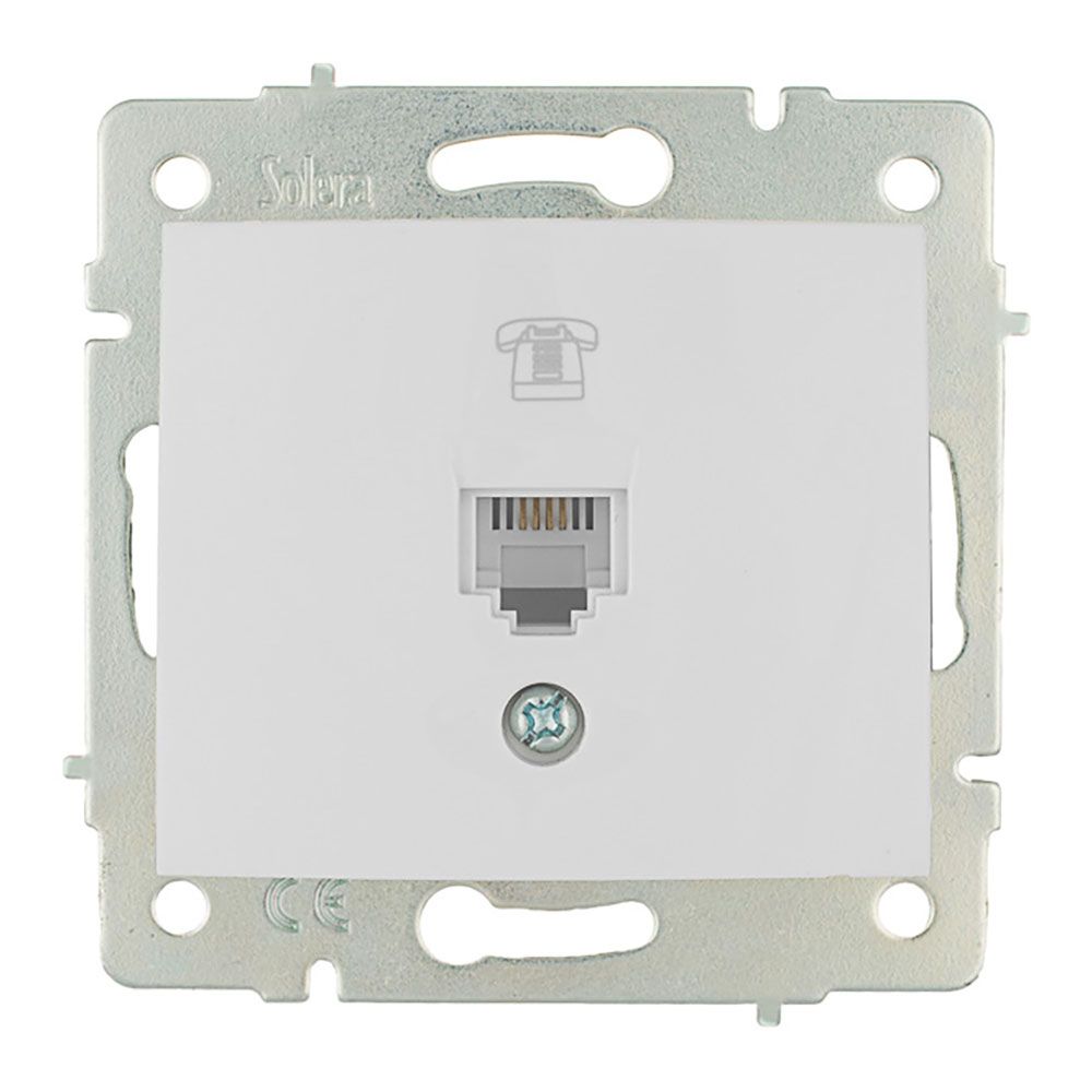 Tomada de telefone RJ11 de encastrar série Europa Solera ERP84