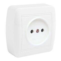 Base fixa 2P com obturador 74x72x28mm superficie mural solera MUR07U
