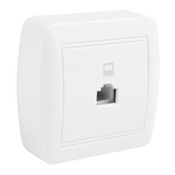 Tomada telefônica Rj45 cat 5e 74x72x28mm. superfície da parede solera mur88u