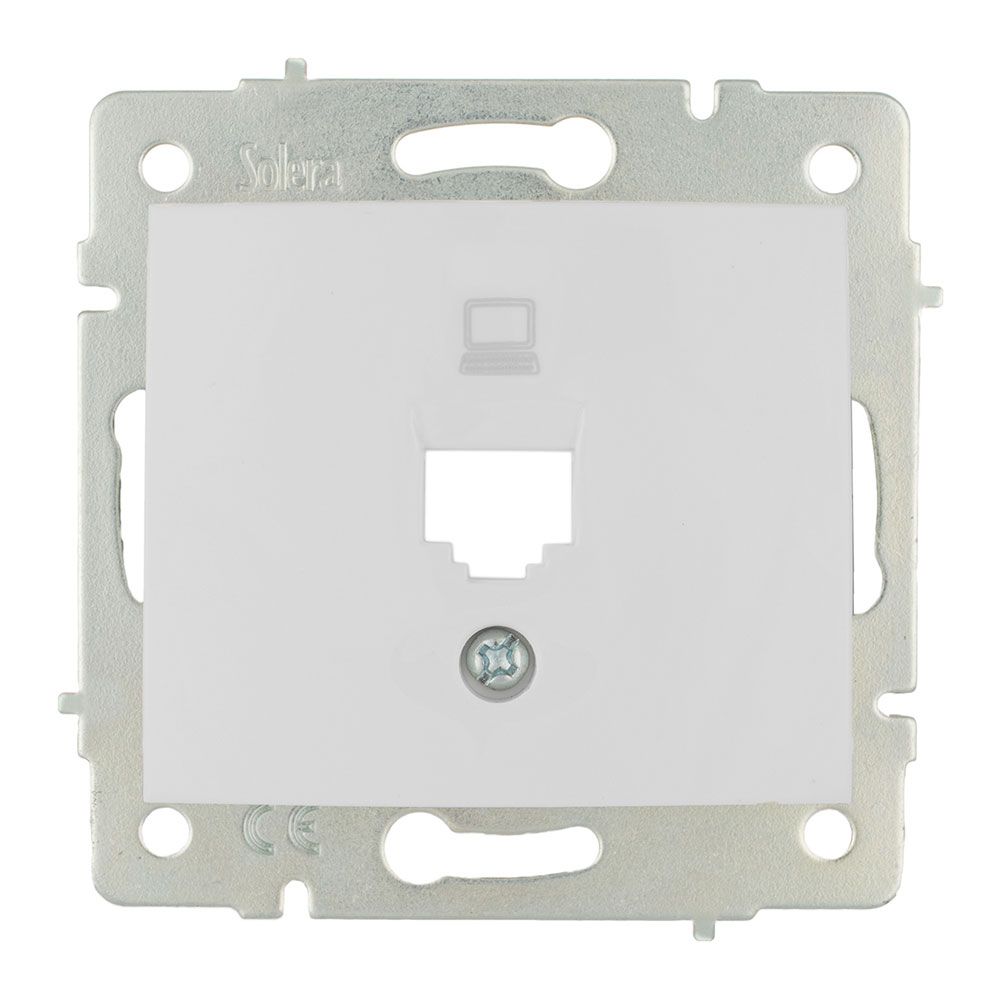 Tampa + chassis para tomada de dados RJ45 série europa solera ERP88/1
