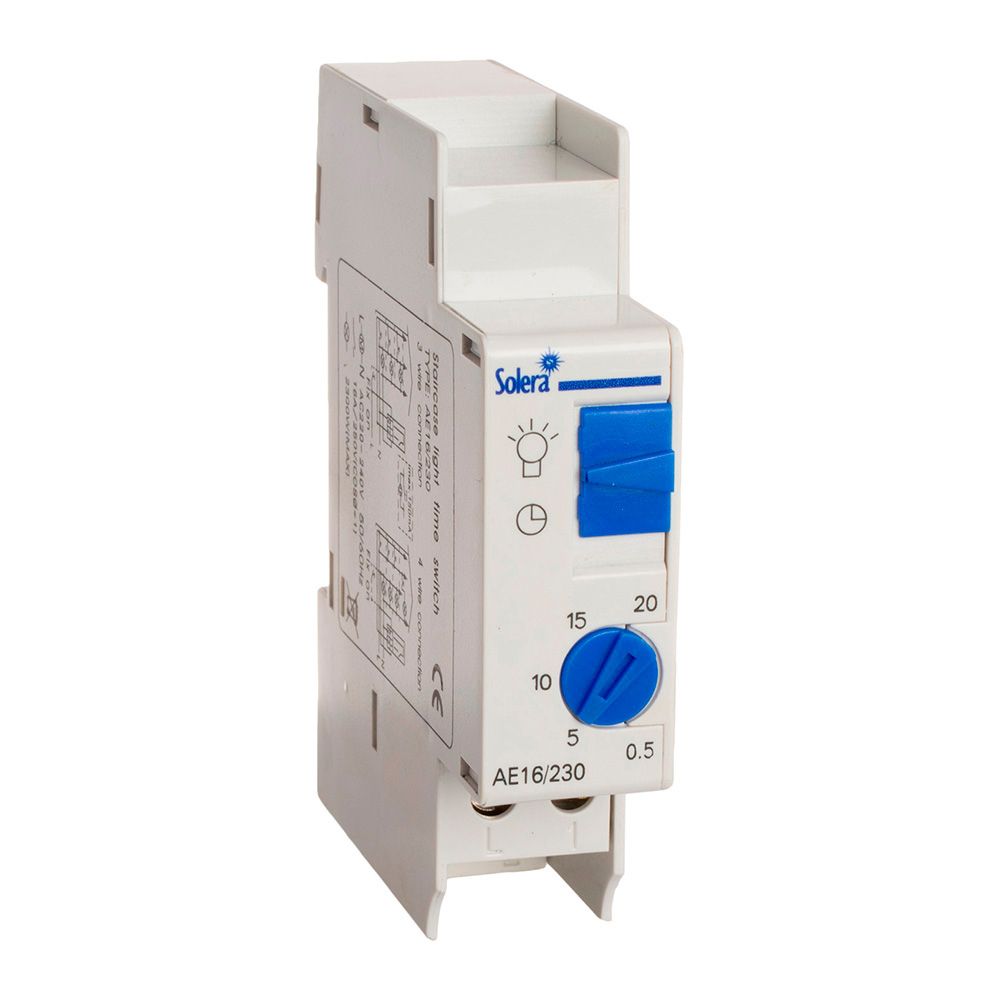 Automático de escada - 1 módulo DIN (retractilado) solera AE16/230