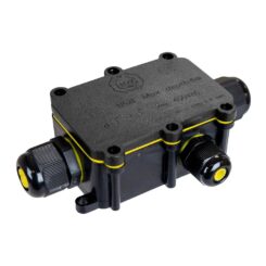 Caixa de conexão para luminarias para exterior estanque com 3 ligadores IP68 8x5,2x3,7cm black series solera (retractilado) BK-3P