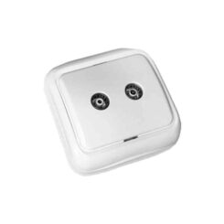 Tomada TV e radio superfície "serie spa" 77 x 77 x 30 mm