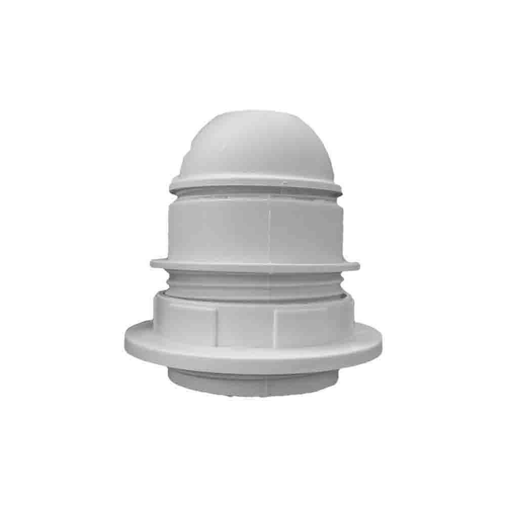 Casquilho semi-rosca branco E27 + anilha (retractilado)