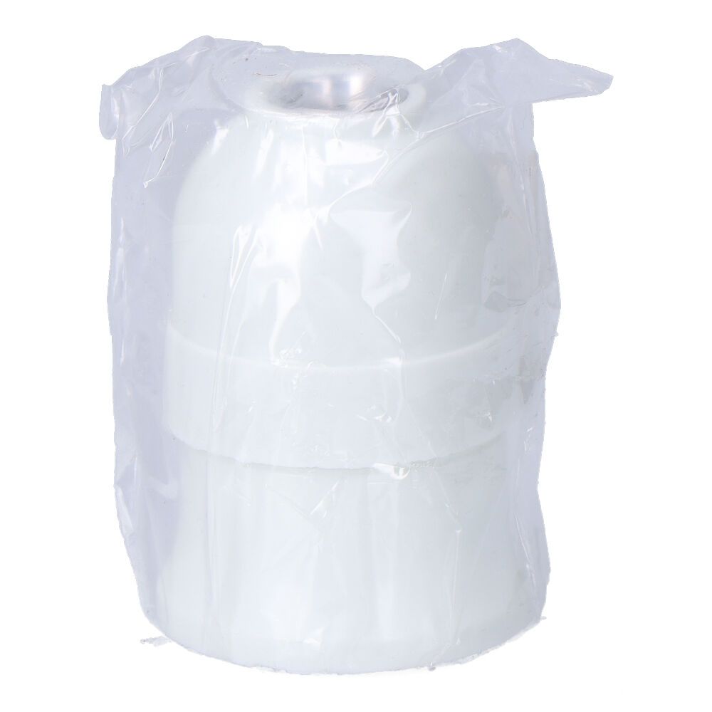 Porta-lâmpada de cerâmica interior em baquelite E27, 4 a 230 V, branco, Ø43 x 60 mm (embalado em película) - Image 2
