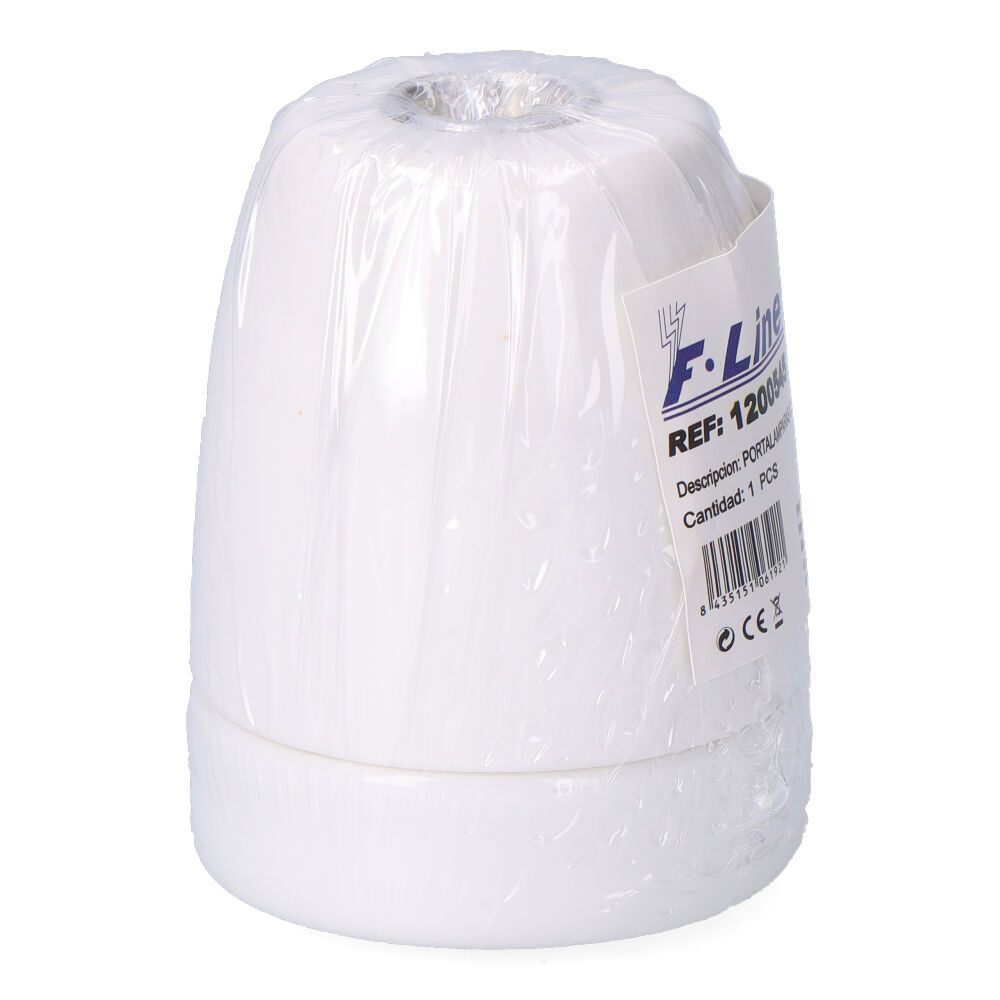 Porta-lâmpada de cerâmica vintage E27, 100 W 250 V, branco, Ø47 x 59 mm (embalado em película) - Image 2