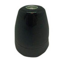 Porta-lâmpada de cerâmica vintage E27, 100 W 250 V, preto, Ø47 x 59 mm (embalado em película)