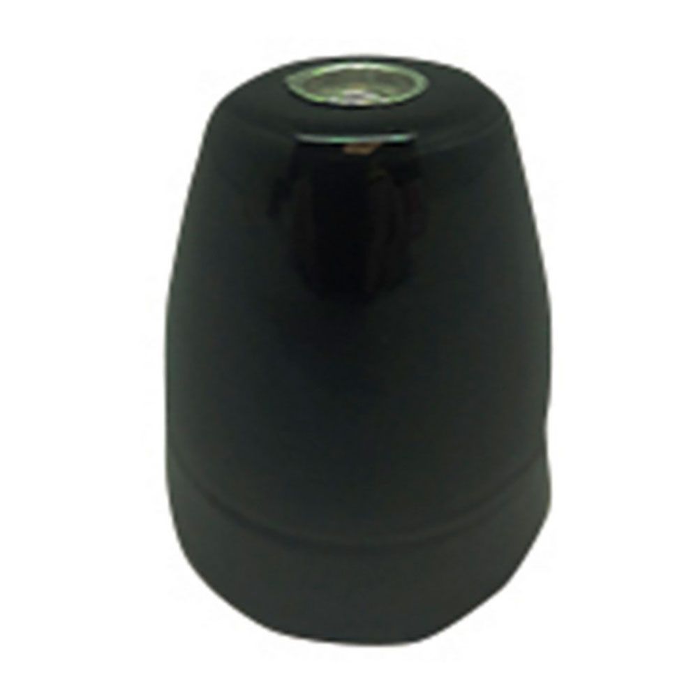 Porta-lâmpada de cerâmica vintage E27, 100 W 250 V, preto, Ø47 x 59 mm (embalado em película)