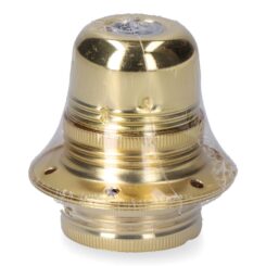 Porta-lâmpada E27 em metal, 100 W 250 V, ouro, Ø60 x 40 mm (embalado em película)