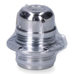 Porta-lâmpada E27 metal, 100 W 250 V, prata, Ø60 x 40 mm (embalado em película)