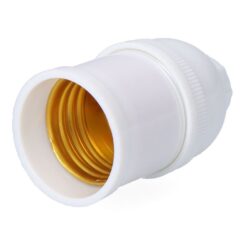 Porta-lâmpada atual E27 branco (embalado em película)