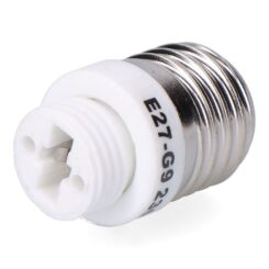 Conversor de E27 para G9, 2 para 230 V, branco, Ø29 x 50 mm (embalado em película)
