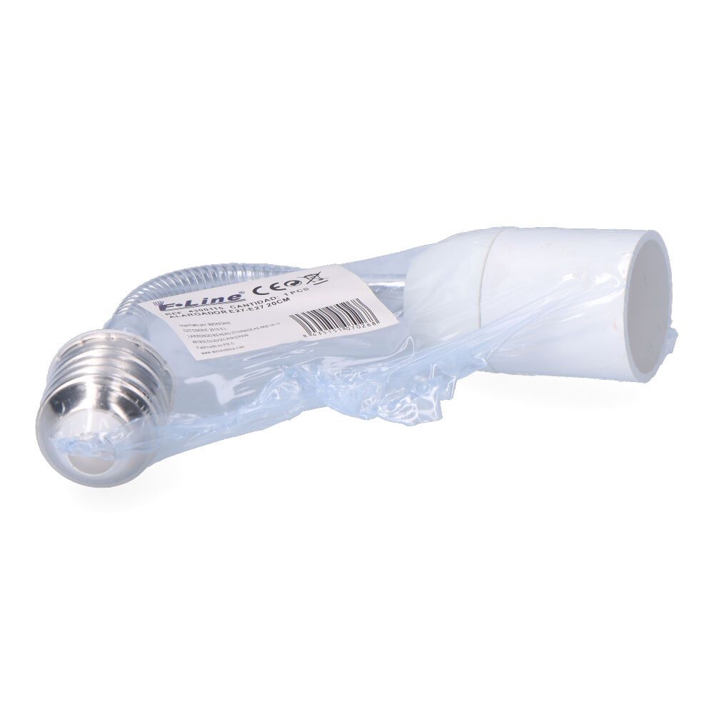 Extensão E27-E27 20 cm, 2 a 230 V, branco, (embalado em película) - Image 2