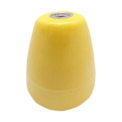 Casquilho cerâmico vintage E27 4 a 100 W 250 v~ amarelo, Ø47 x 59 mm