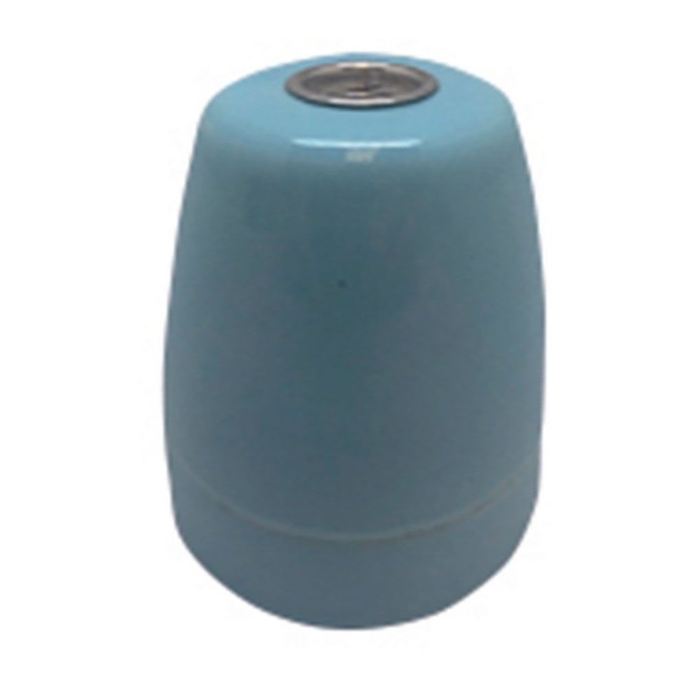 Casquilho cerâmico vintage E27 4 a 100 W 250 v~ azul, Ø47 x 59 mm