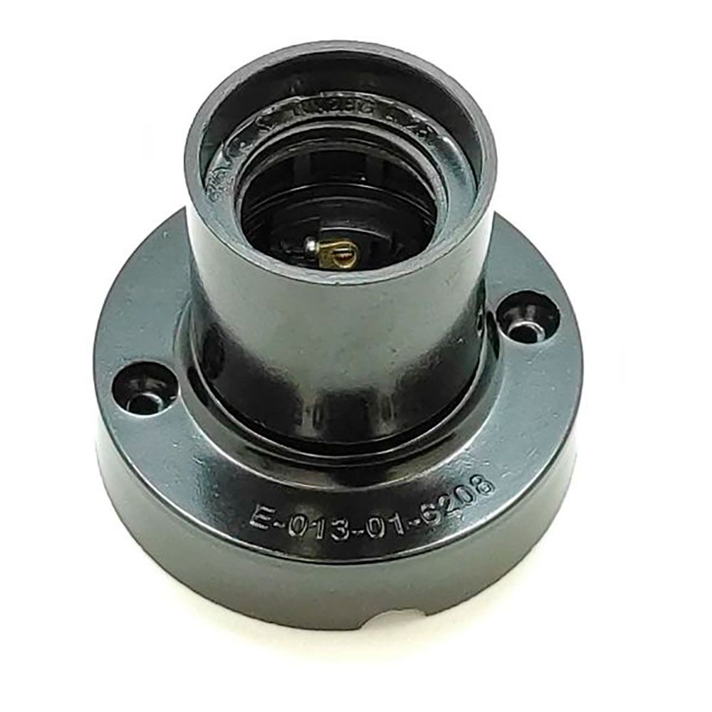 Casquilho de superfície E27 4A 250 v~ preto Ø67 x 57 mm