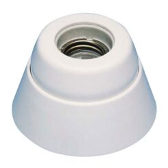 Casquilho de superfície reto interior E27 4 a 250 v~ porcelana branca